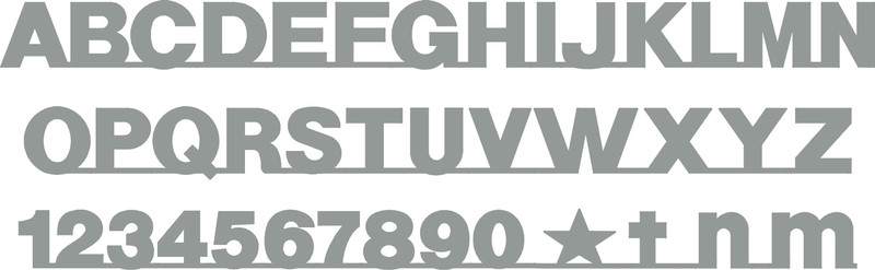 Bertolotti/carattere-Helvetica-Maiuscolo-Inox